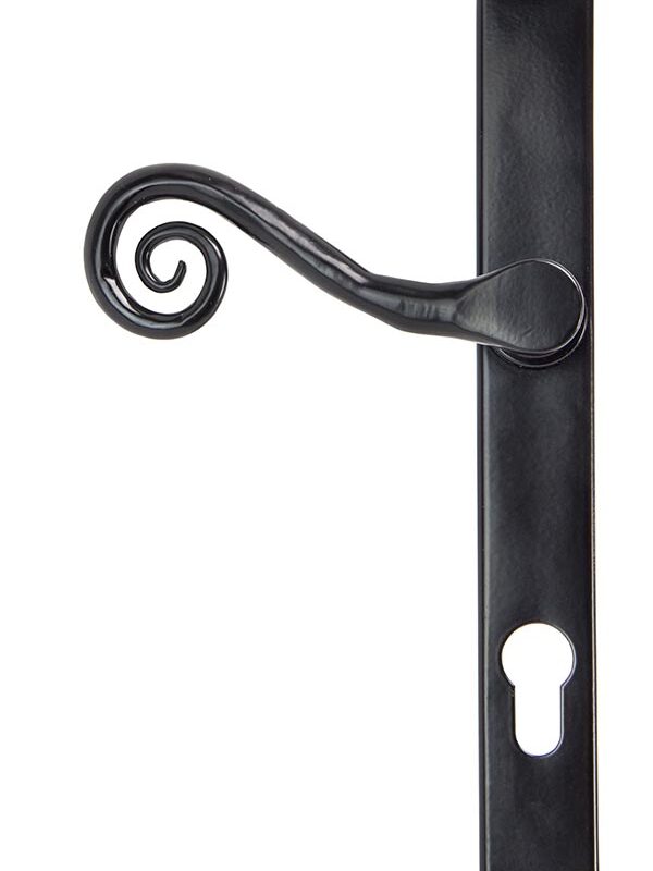 Black Monkeytail Slimline Lever Espag. Lock Set - LH