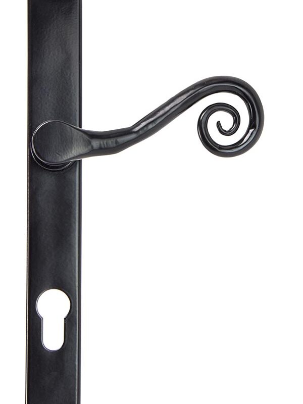 Black Monkeytail Slimline Lever Espag. Lock Set - RH