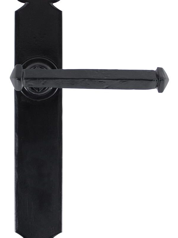 Black Tudor Lever Latch Set