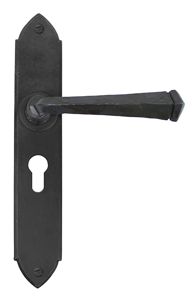 Beeswax Gothic Lever Euro Lock Set