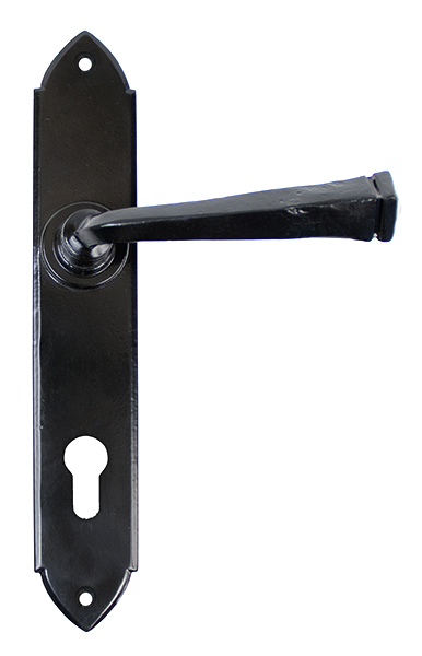 Black Gothic Lever Espag. Lock Set