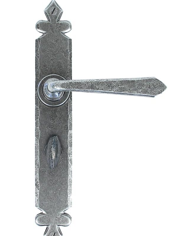 Pewter Cromwell Lever Bathroom Set