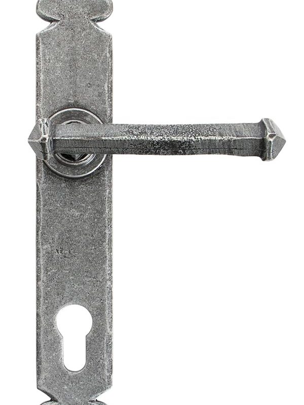 Pewter Tudor Lever Espag. Lock Set