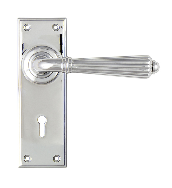 Polished Chrome Hinton Lever Lock Set