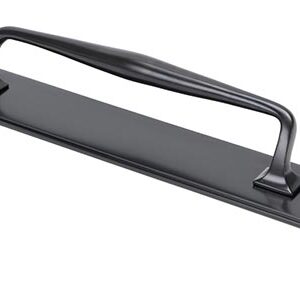 Aged Bronze 425mm Art Deco Pull Handle on Backplate