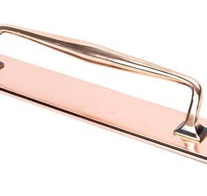 Polished Bronze 425mm Art Deco Pull Handle on Backplate