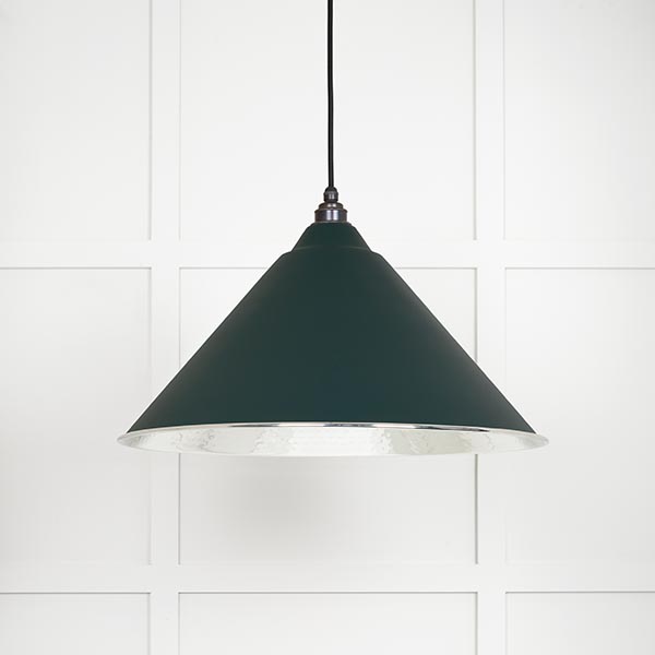 Hammered Nickel Hockley Pendant in Dingle