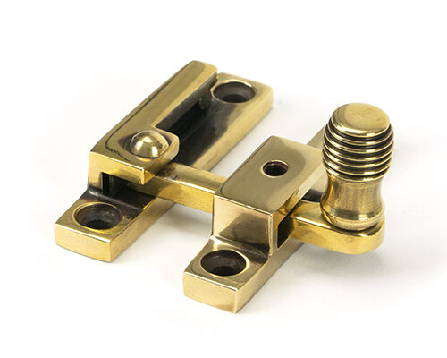 Aged Brass Beehive Quadrant Fastener - Narrow