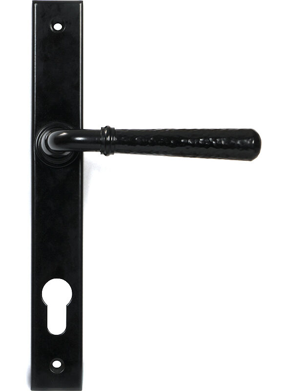Black Hammered Newbury Slimline Espag. Lock Set
