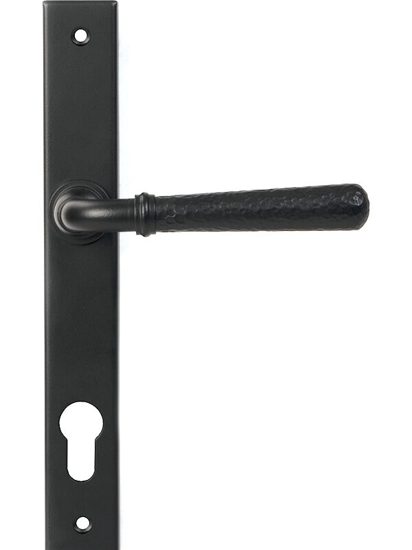 Matt Black Hammered Newbury Slimline Espag. Lock Set