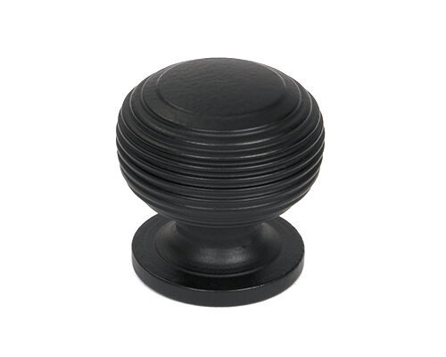 Matt Black Beehive Cabinet Knob 30mm