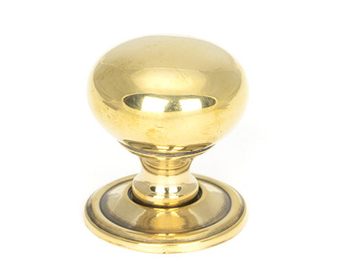 Aged Brass Mushroom Cabinet Knob 32mm