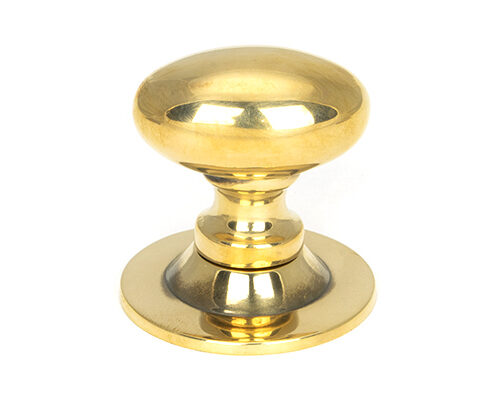 Aged Brass Oval Cabinet Knob 40mm