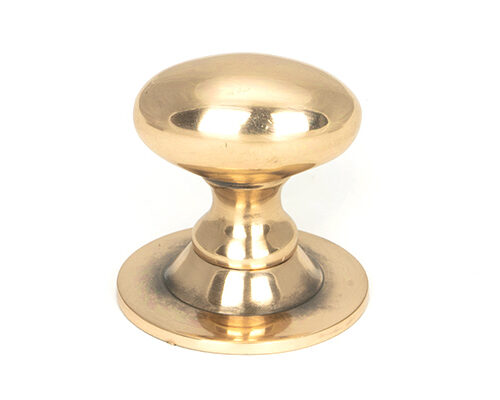 Polished Bronze Oval Cabinet Knob 33mm