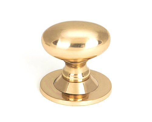 Polished Bronze Oval Cabinet Knob 40mm