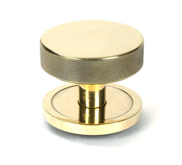 Aged Brass Brompton Centre Door Knob (Plain)
