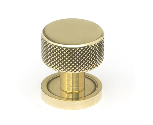 Aged Brass Brompton Cabinet Knob - 25mm (Plain)