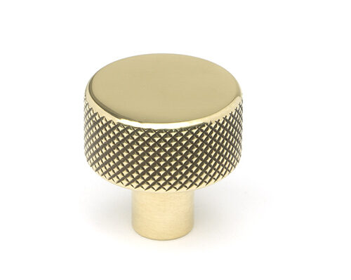 Aged Brass Brompton Cabinet Knob - 25mm (No rose)
