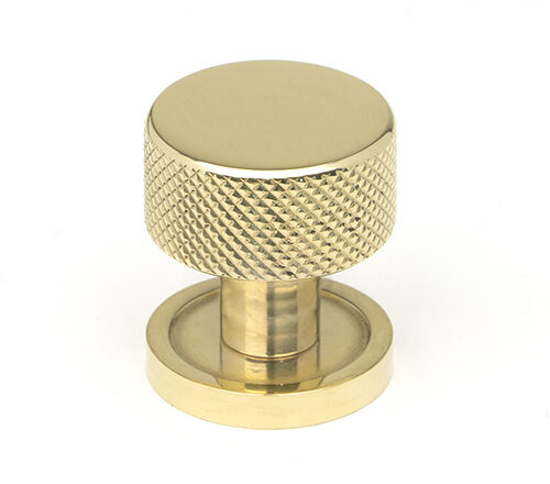 Polished Brass Brompton Cabinet Knob - 25mm (Plain)