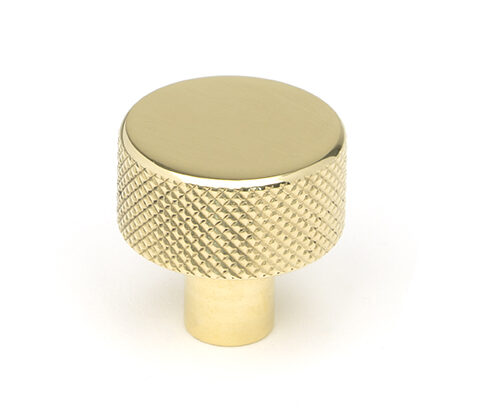 Polished Brass Brompton Cabinet Knob - 25mm (No rose)