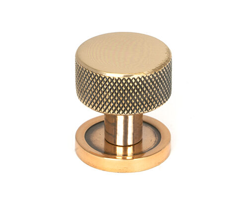 Polished Bronze Brompton Cabinet Knob - 25mm (Plain)