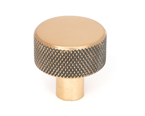 Polished Bronze Brompton Cabinet Knob - 25mm (No rose)
