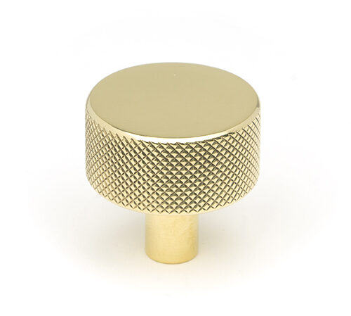 Polished Brass Brompton Cabinet Knob - 32mm (No rose)