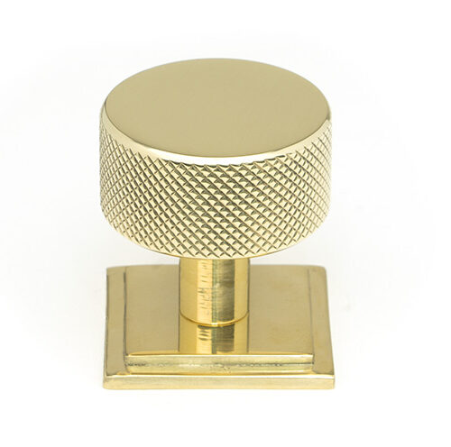 Polished Brass Brompton Cabinet Knob - 32mm (Square)