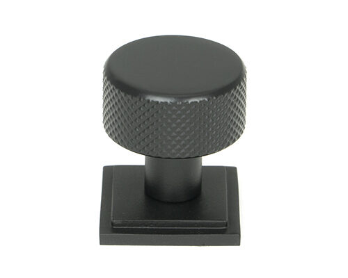 Matt Black Brompton Cabinet Knob - 25mm (Square)