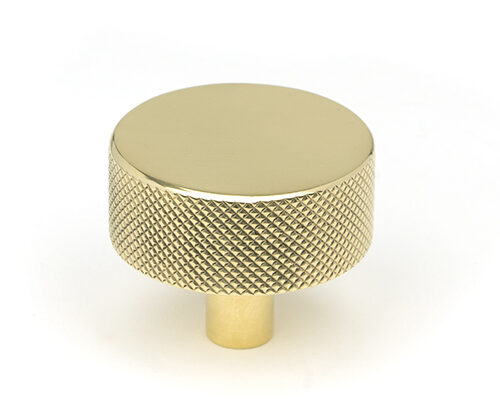 Polished Brass Brompton Cabinet Knob - 38mm (No rose)