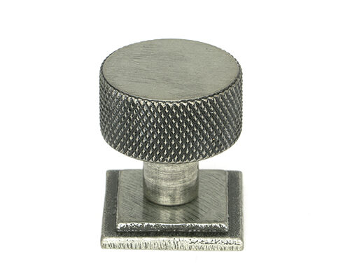 Pewter Brompton Cabinet Knob - 25mm (Square)