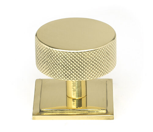Polished Brass Brompton Cabinet Knob - 38mm (Square)