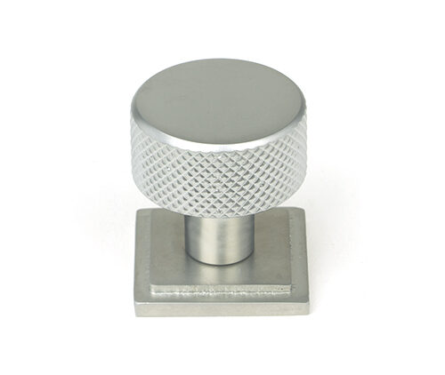 Satin Chrome Brompton Cabinet Knob - 25mm (Square)