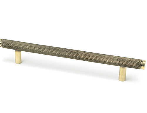 Aged Brass Full Brompton Pull Handle - Medium