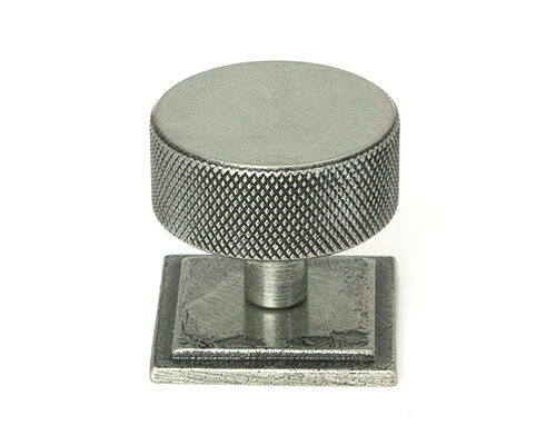 Pewter Brompton Cabinet Knob - 38mm (Square)
