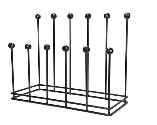 Matt Black Six Pair Boot Rack