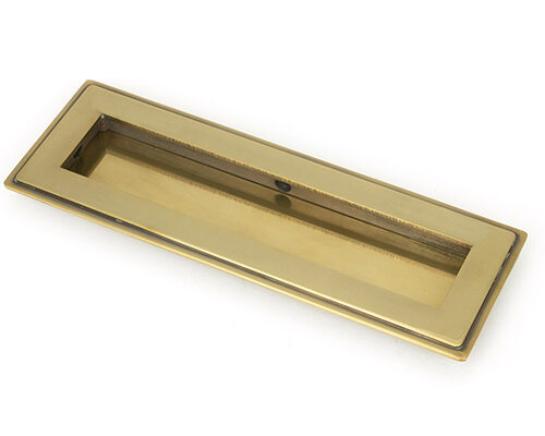 Aged Brass 175mm Art Deco Rectangular Pull
