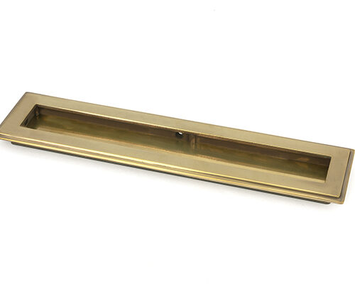 Aged Brass 250mm Art Deco Rectangular Pull