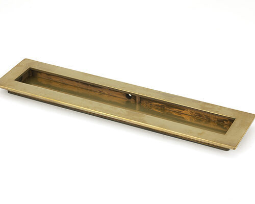 Aged Brass 250mm Plain Rectangular Pull