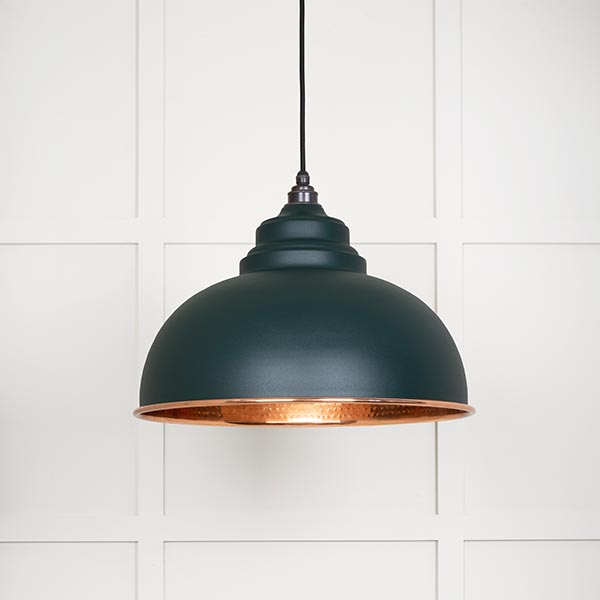 Hammered Copper Harborne Pendant in Dingle