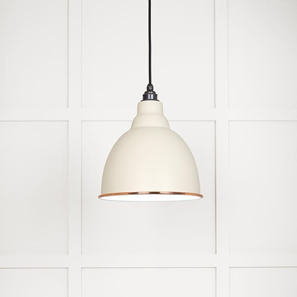 White Gloss Brindley Pendant in Teasel