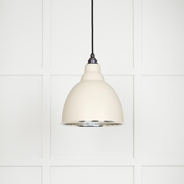 Hammered Nickel Brindley Pendant in Teasel