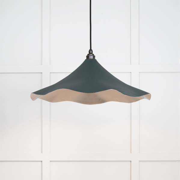Smooth Nickel Flora Pendant in Dingle