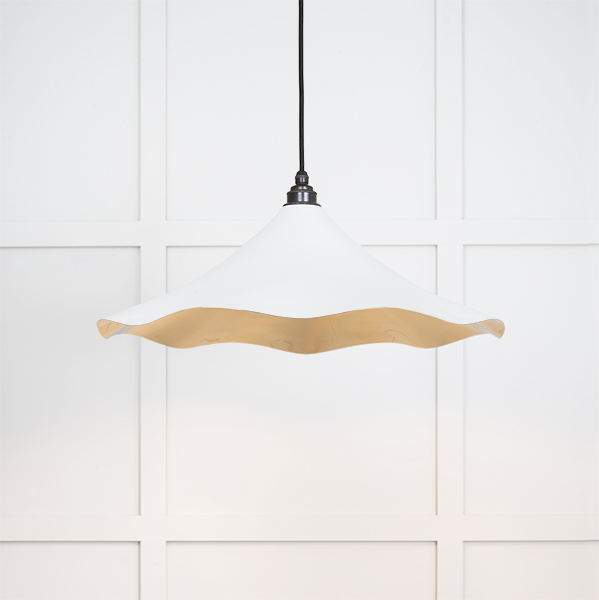 Smooth Brass Flora Pendant in Flock