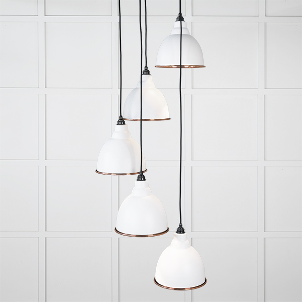 Smooth Copper Brindley Cluster Pendant in Flock