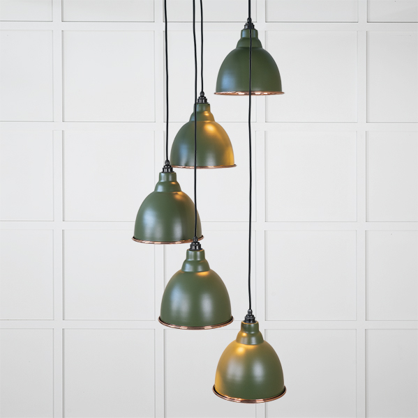 Smooth Copper Brindley Cluster Pendant in Heath