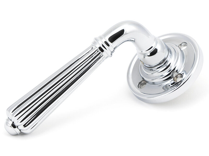 Polished Chrome Hinton Lever on Rose Set - Unsprung