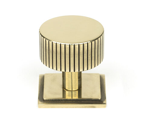 Aged Brass Judd Cabinet Knob - 32mm (Square)