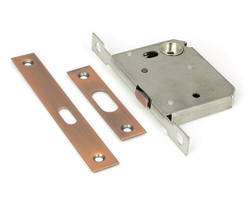 Polished Bronze 50mm Sliding Door Lock