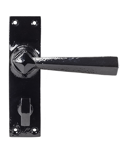 Black Straight Lever Bathroom Set